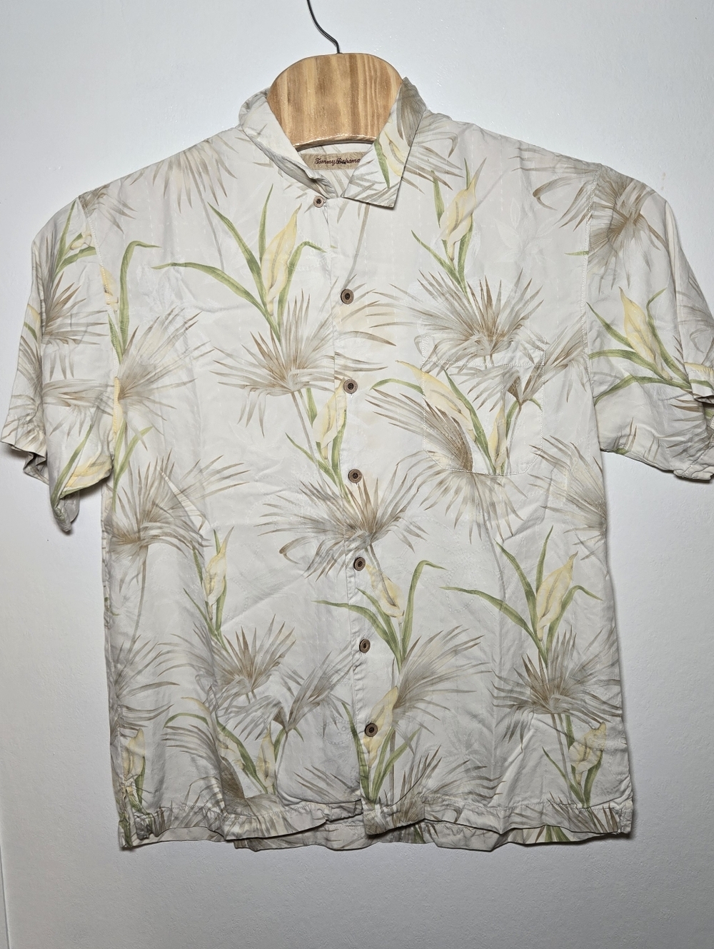 Tommy Bahama Tropical Print Silk Button Down Shirt